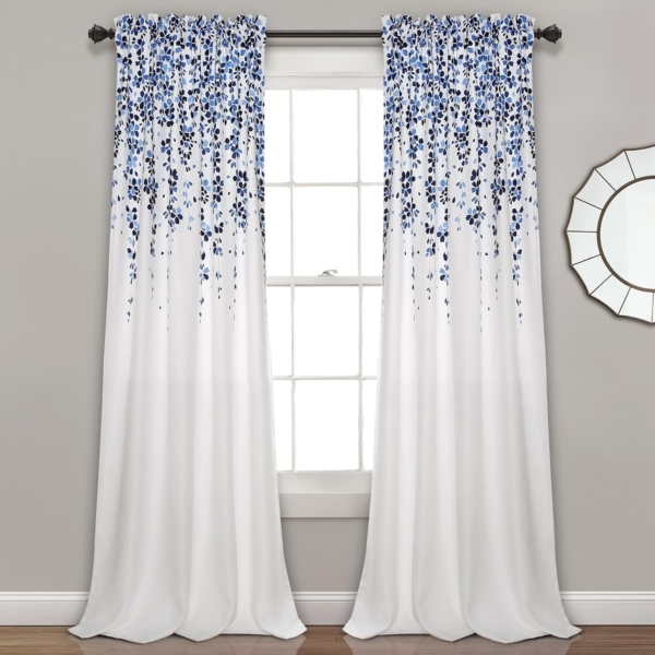 Lush Decor Weeping Flowers Darkening Window Curtains Panel Set - Image 4