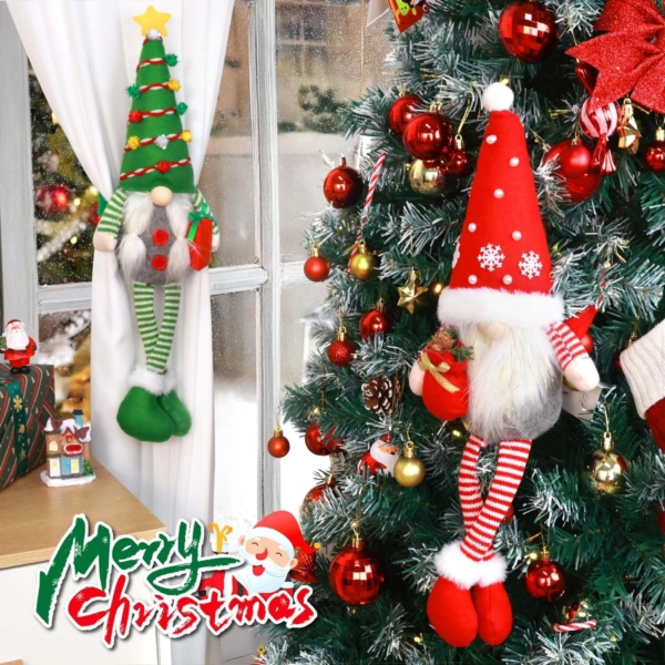 Christmas Curtain Tiebacks Buckle Holder 2 Pack Gnome Couple Christmas - Image 4