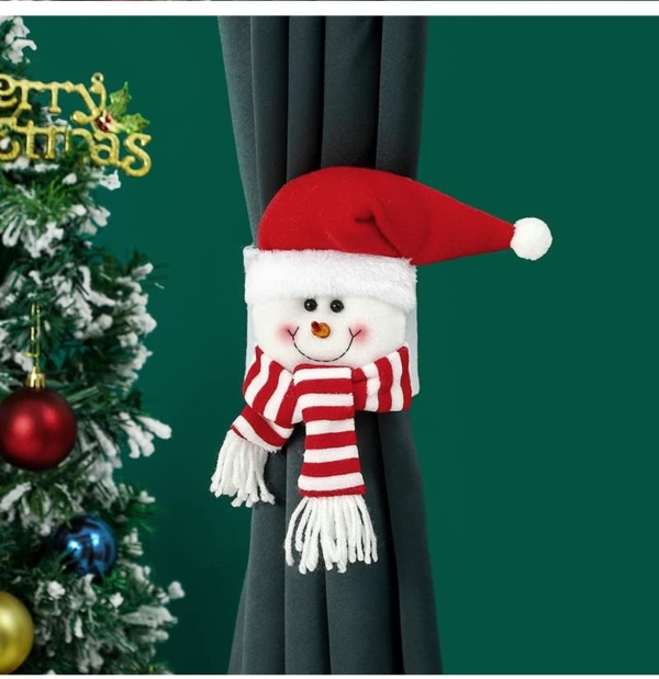 Christmas Curtain Buckle Santa Claus Snowman Elk Penguin Fastener - Image 4