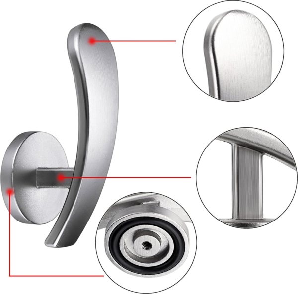 Curtain Holdback Hook with Ball Curtain Drapery Holders Aluminum Alloy - Image 4