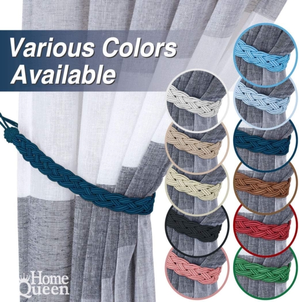 Curtain Tiebacks Drapery Holdbacks Window Curtain Ties Backs - Image 4