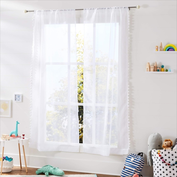 Amazon Basics Decorative Curtain Rod With Finials Pink Purple Green - Image 4