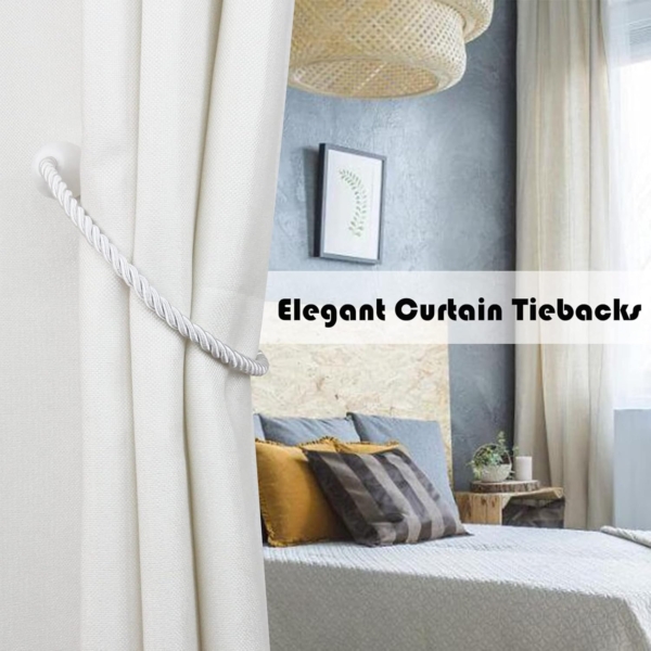 Helloberry 2 Pieces Strong Magnetic Curtain Tiebacks Curtain Drape - Image 4