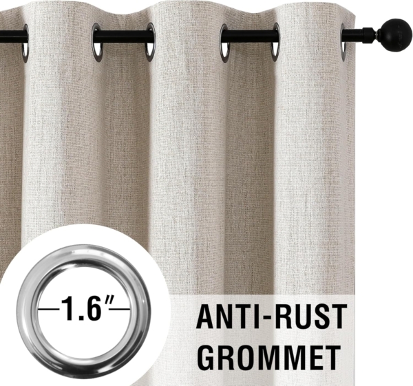 JUDA Thermal Insulated Grommet Blackout Curtains for Bedroom - Image 5