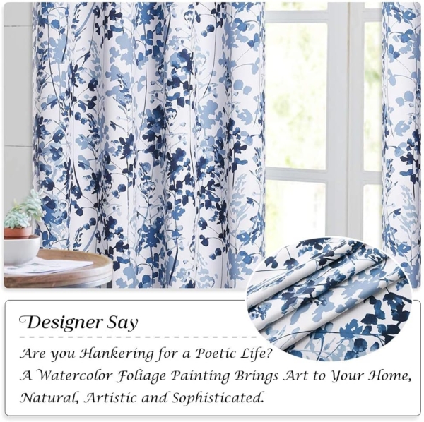 Window Curtains Blackout Curtains Sunlight Harmful UV Rays Reduces - Image 5