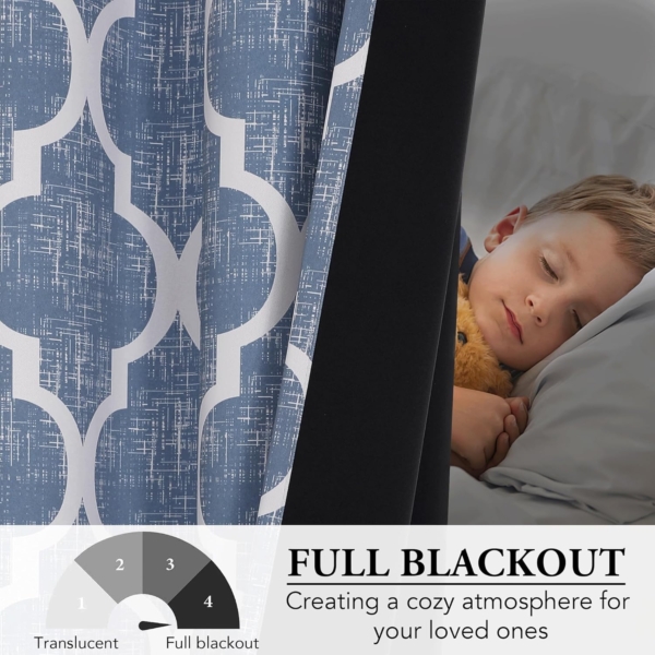 JUDA 100% Blackout Curtains for Living Room and Bedroom - Image 5