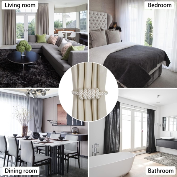 Magnetic Curtain Tiebacks Curtain Straps Curtain Holder Buckle hooks - Image 5