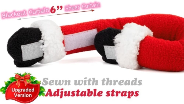 Christmas Curtain Buckle Tiebacks Cute Christmas Santa Snowman Curtain - Image 4