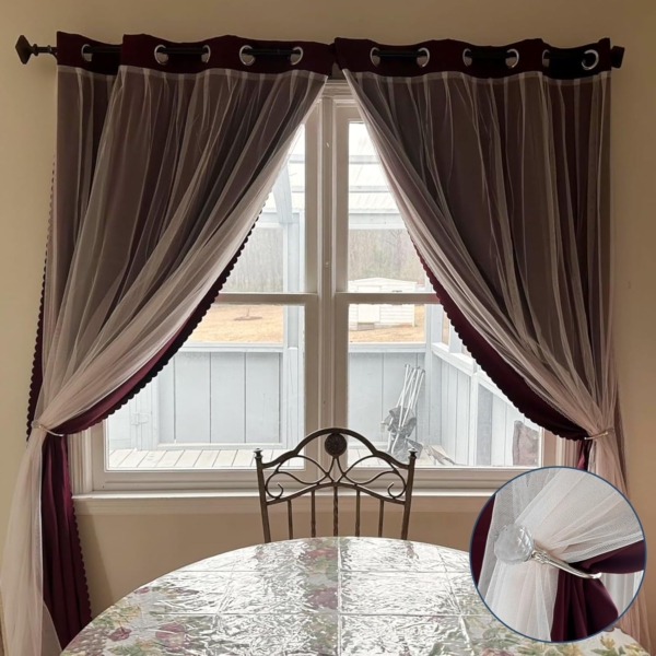 Curtain Tiebacks Hooks Crystal Curtain Holders Wall Mounted Decorative - Image 5