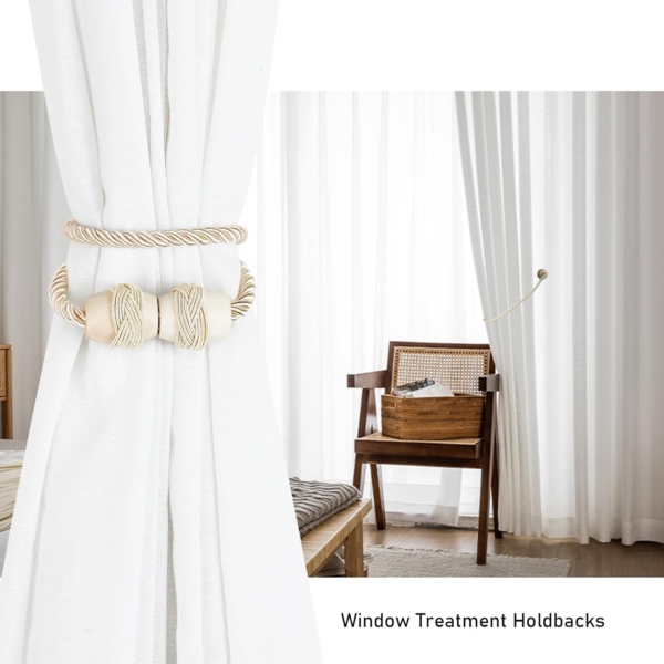 Magnetic Curtain Tiebacks Decorative Rope Holdback Holder Home Window - Image 5