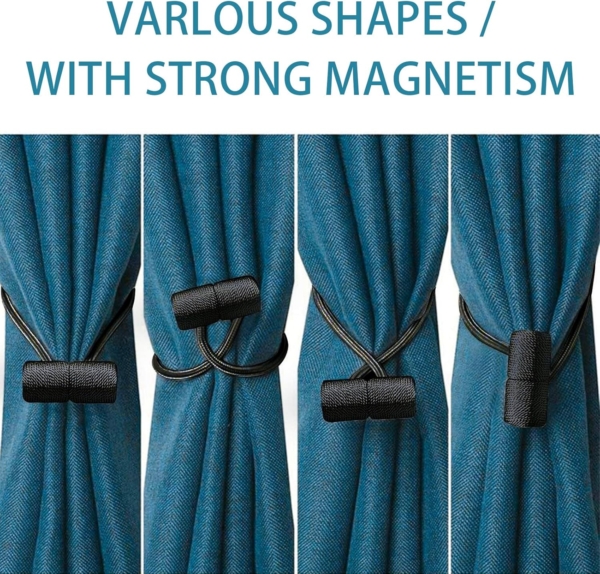 Magnetic Curtain Tiebacks,Home Sheer Blackout Drapes Blind Curtains - Image 5