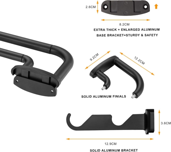 Twilight Double Curtain Rod Set – Wrap Around Design - Image 5
