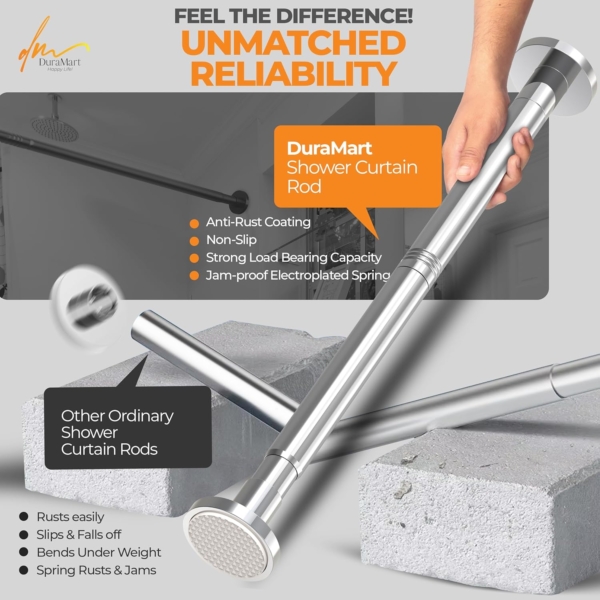 Home Pro "L" Aluminium Tension Rod, 80 cm Size - Image 5