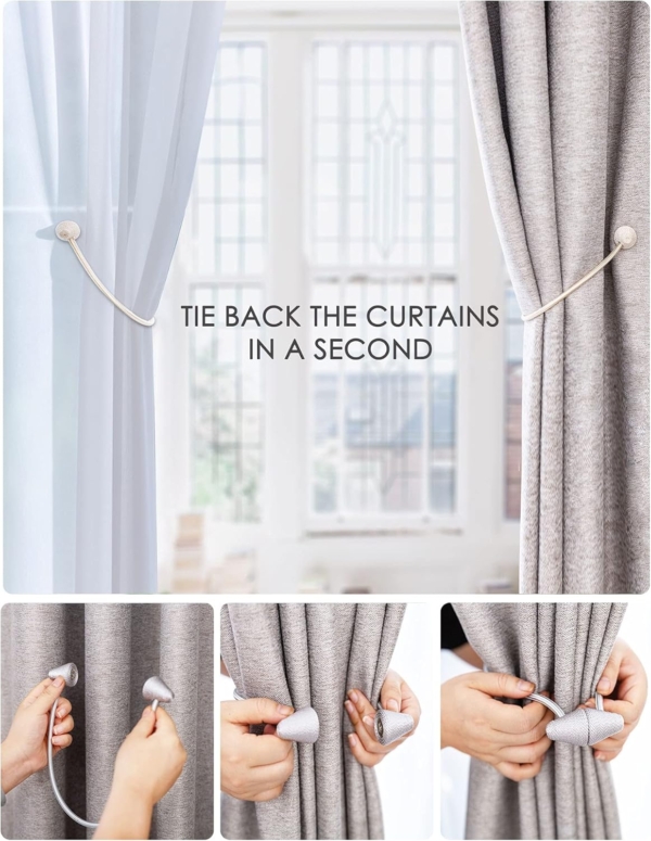 Magnetic Curtain Tiebacks Magnetic Curtain Straps Magnetic Curtain - Image 5