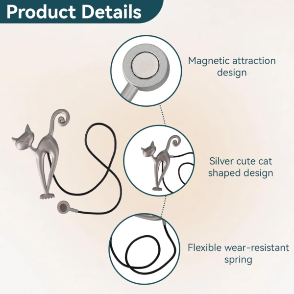 Cute Cat Curtain Tiebacks Window Curtain Clips Band Backs Holders Rope - Image 5