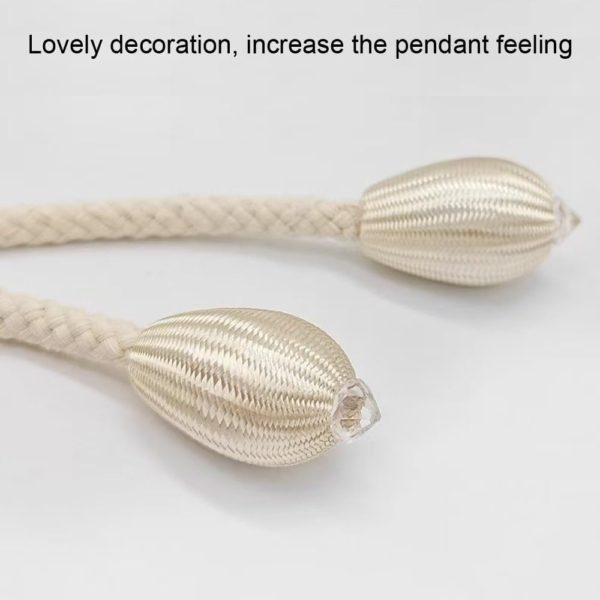 Curtain Tiebacks Handmade Rope Tassel Tie Backs Pair Curtain Holdbacks - Image 5