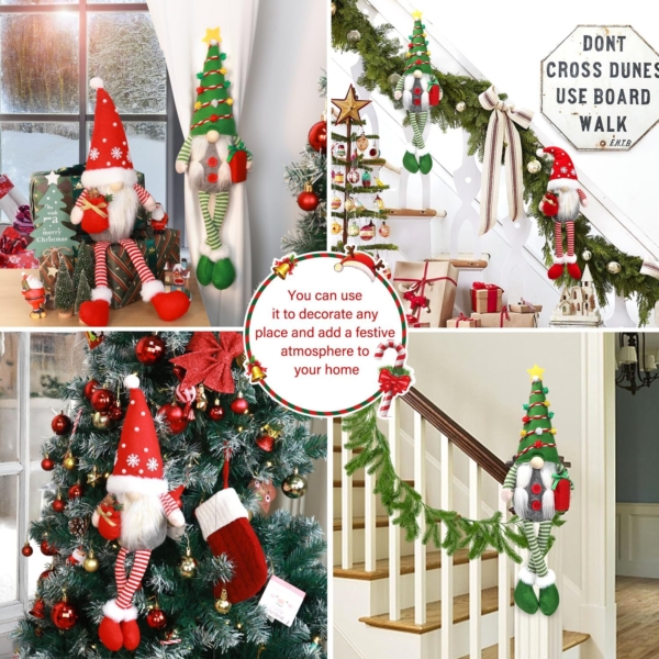 Christmas Curtain Tiebacks Buckle Holder 2 Pack Gnome Couple Christmas - Image 6
