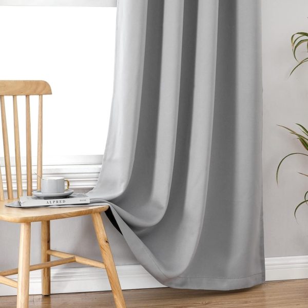 JUDA Thermal Insulated Grommet Blackout Curtains, 2Piece, 150x270cm - Image 2