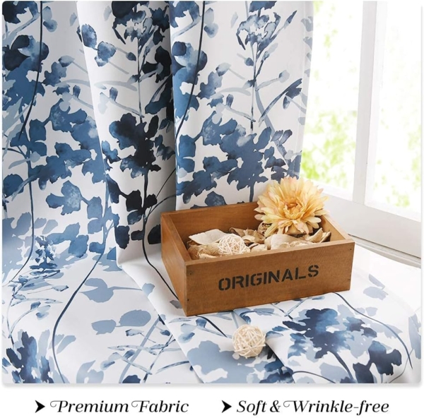 Window Curtains Blackout Curtains Sunlight Harmful UV Rays Reduces - Image 6
