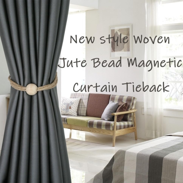 Magnetic Curtain Tieback Rope Holdbacks Curtain Weaving Holder Buckles - Image 6