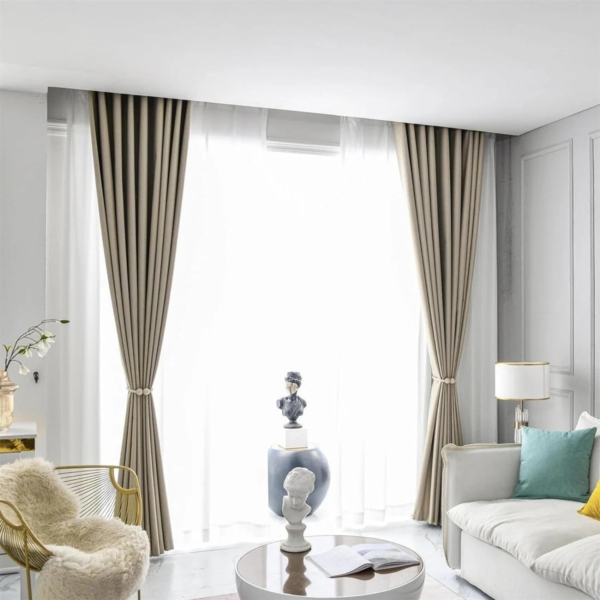 2 Pieces Blackout Curtains Living Room Long Panels Bedroom Thick - Image 7