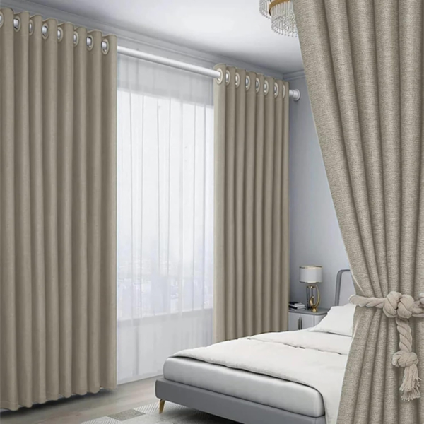 2 Pieces Blackout Curtains Living Room Long Panels Bedroom Thick