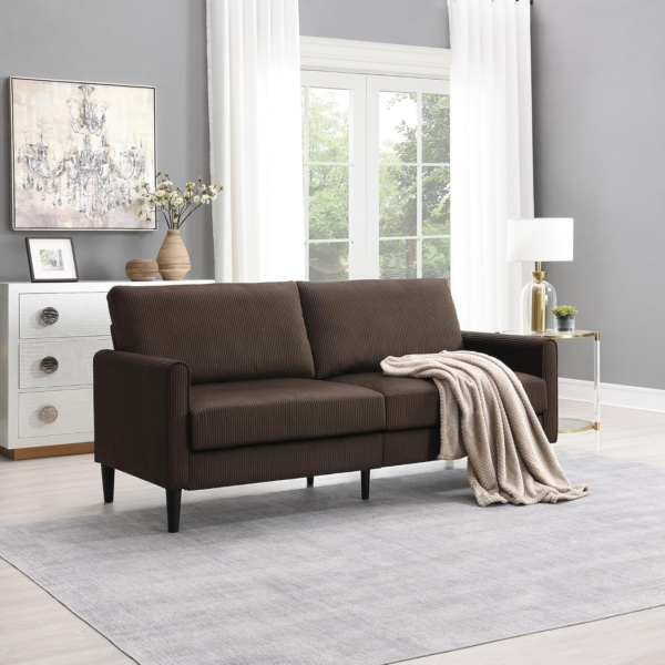 Pan Emirates Home Furnishings Mosco 2 Seater Sofa 98X135X76 Cm Choco