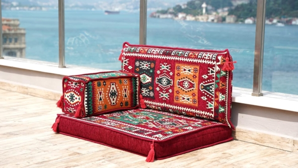 Indoor/Outdoor Arabic Majlis Sofa Set  Lounge Sofa  Floor Seating Set