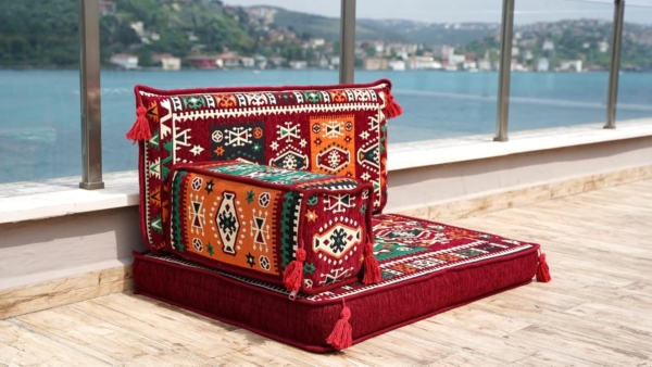 Indoor/Outdoor Arabic Majlis Sofa Set  Lounge Sofa  Floor Seating Set - Image 3