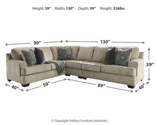 Royal Star 3 Pieces Modern Living Room Sofa Set -Beige Beauty - Image 4