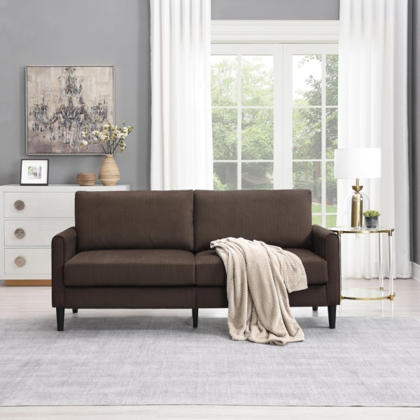 Pan Emirates Home Furnishings Mosco 2 Seater Sofa 98X135X76 Cm Choco - Image 4