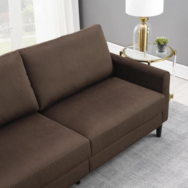 Pan Emirates Home Furnishings Mosco 2 Seater Sofa 98X135X76 Cm Choco - Image 5