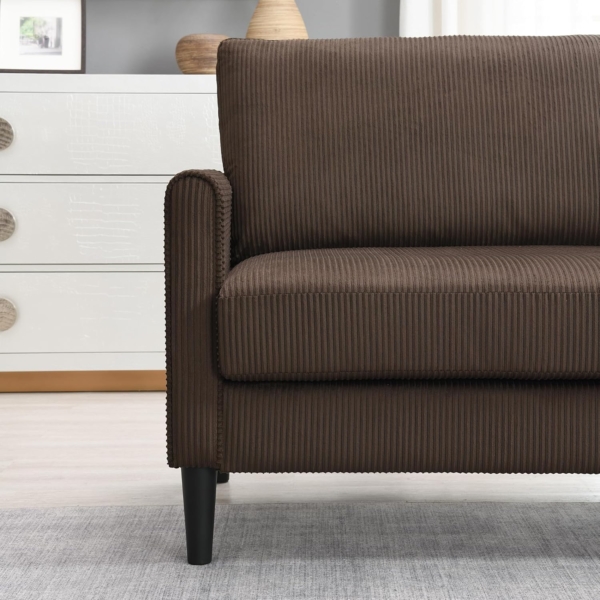 Pan Emirates Home Furnishings Mosco 2 Seater Sofa 98X135X76 Cm Choco - Image 6