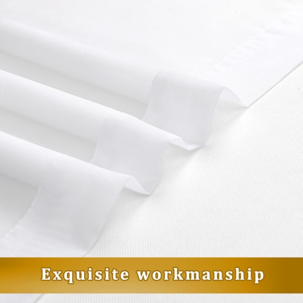 Sheer Curtains for Living Room, White Farmhouse Sheer Window Curtains - Image 3