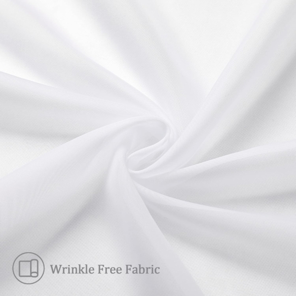 Sheer Curtains for Living Room, White Farmhouse Sheer Window Curtains - Image 6